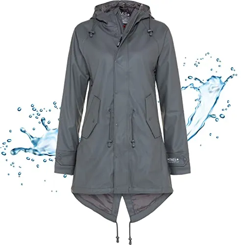 BMS Regenjacke grau 34 - Stylische Regenjacke in Grau, Größe 34, aus 100% Baumwolle, ideal für jeden Wetterumschwung und angenehm zu tragen.