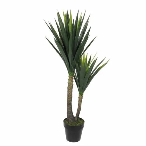 Mica Decorations Yucca In Topf grün - 120cm - Künstliche Pflanze, pflegeleicht und täuschend echt, ideal für eine grüne Oase in Ihrem Zuhause
