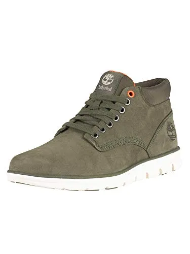 Timberland Bradstreet Mid Lace Up Sneaker - Schnürboots in Leaf Grün - Wanderschuhe mit OrthoLite®-Fußbett und Sensorflex™-Technologie für optimalen Komfort und Flexibilität. Ideal für Winterwetter und sportliche Aktivitäten.