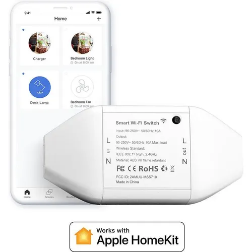 Meross Smart Wi-Fi Switch - Einfache Selbstinstallation, Sprachsteuerung und Timer-Funktion für Ihr Smart Home