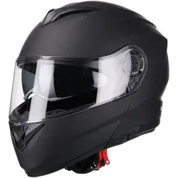 VITO FURIO Klapphelm mit Sonnenblende | Motorrad Integralhelm ECE 22.06 | XL (61-62cm)