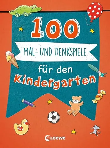 Mal- und Denkspiele für den Kindergarten: Lernspiel-Block zur Konzentrationsförderung für Kinder ab 4 Jahre (100 Übungen) 100