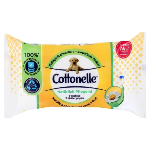 Cottonelle feuchte Toilettentücher Kamille & Aloe Vera 42 Tücher (1er Pack)