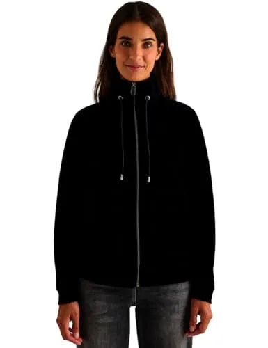 Cordjacke CECIL für Damen, urban dunkelblau, Gr. XL (44) - Funktionsjacken, lässig geschnittene Cordjacke mit Stehkragen und Tunnelzug, hält warm und ist knitterfrei – ideal für Spaziergänge oder Verabredungen.