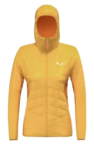 Salewa Ortles Hyb Twr Jacket W - Damen Übergangsjacke, Farbe: 2190-gold, Größe: IT 42 / DE 36 - Leichte hybride Übergangsjacke mit Bodymapping-Struktur, regulierbarer Kapuze und praktischen Taschen für optimale Funktionalität.