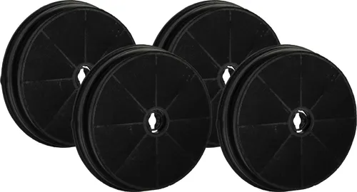 vhbw 4x Aktivkohlefilter kompatibel mit Stoves 444445101 Dunstabzugshaube - 19 cm