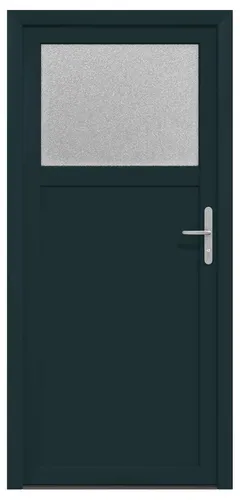 vidaXL Seiteneingangstür Anthrazit 88 x 198 cm PVC - Moderne Seiteneingangstür in Anthrazit, gefertigt aus robustem PVC mit Stahlkern. Ideal für stilvolle Eingänge, bietet sie Sicherheit und einfache Installation. Perfekt für Flure und Wohnräume.