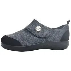 FLY FLOT Damenschuhe Hausschuhe Grau Freizeit, Schuhgröße: 41 EU - Bequeme Hausschuhe für Damen in anthrazit, gefertigt aus weichem Filz. Ideal für gemütliche Stunden zu Hause, mit praktischem Klettverschluss für optimalen Halt.
