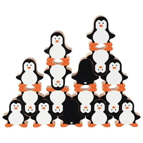 Goki Stapelfiguren Pinguine 18tlg.  Holz Holzspielzeug Kinder Motorikspiel NEU