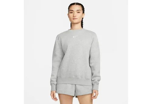 Nike Sportswear T-Shirt W NSW PHNX FLC STD CREW grau L (44/46) - Sportliches T-Shirt aus einer bequemen Baumwollmischung für optimalen Tragekomfort. Ideal für Freizeit und sportliche Aktivitäten.