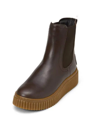 Chelseaboots MARC O'POLO aus edlem Rindleder, Damen Gr. 39, braun - Wanderschuhe aus robustem Rindleder mit seitlichen Stretch-Einsätzen für einfaches Anziehen und atmungsaktiver Innensohle mit Memory Foam für hohen Komfort.