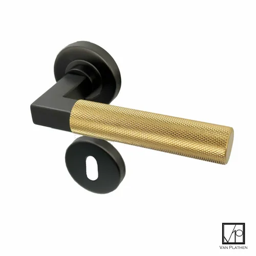 Van Plathen Herkules Gold/Black ☆ Türgriff Set Türklinken Türdrücker gold BB
