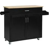 COSTWAY Küchenwagen mit Handtuchhalter und Gewürzboard