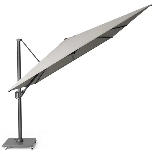 Platinum Sonnenschirm Challenger T¹ Premium 4x3 m - Kippbar und Drehbar - Hochwertiger Ampelschirm für Terrasse und Garten, 360° drehbar und kippbar für optimalen Schatten. Der schmutz- und wasserabweisende Bezug sorgt für Langlebigkeit. Ideal für entspannte Stunden im Freien.