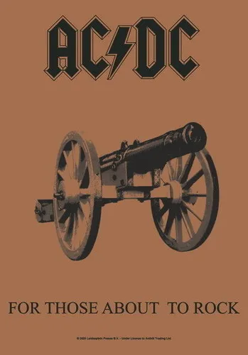 AC/DC FLAGGE FAHNE FOR THOSE ABOUT TO ROCK POSTERFLAGGE STOFF POSTER FLAG