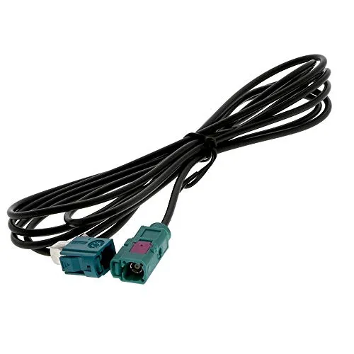 Maxxcount FAKRA Antennenadapter Verlängerung 2m 200cm Fakra Buchse (F) auf Fakra Buchse (F gewinkelt)