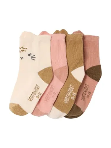 Vertbaudet 4er-Pack Socken TIERE mit 3D-Ohren, Baby rosa 23/26