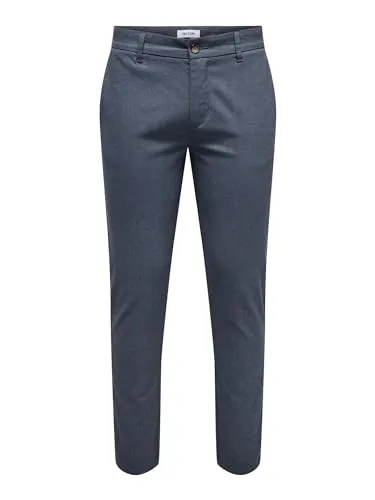 ONLY & SONS Anzughose ONSMARK PETE SLIM DOBBY 0058 PANT NOOS - Wanderhosen für Herren mit schmaler Passform, elastischem Material und pflegeleichtem Design – ideal für den ganzen Tag im Büro oder in der Freizeit.