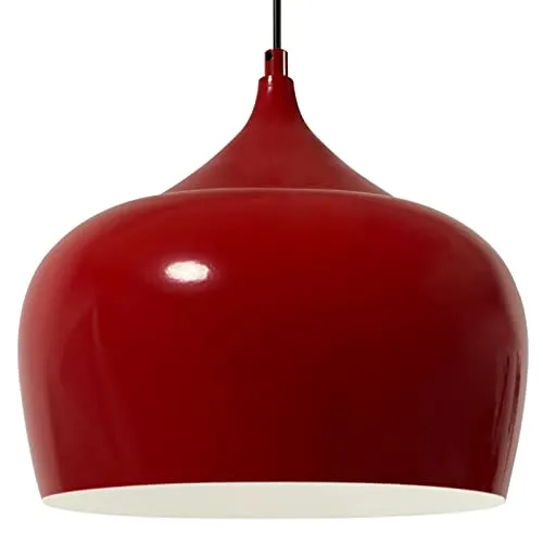 bamyum Kreis Küchenlampe Hängend Vintage Ø30 cm - Lampen - Vintage Hängelampe in Rot, ideal für eine gemütliche Atmosphäre über Esstisch oder Tresen, einfach zu installieren und dimmbar.