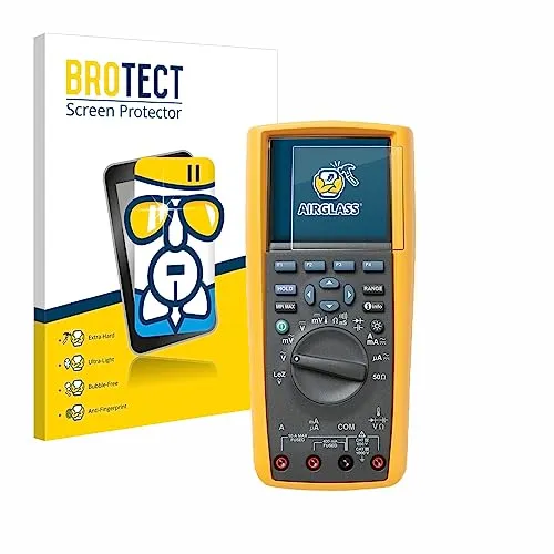 BROTECT Schutzglas für Fluke MultiMeter 289 Schutzfolie Panzer Folie Glas Displayschutz Made in Germany [Kratzfest 9H, Anti-Fingerprint,Transparent]
