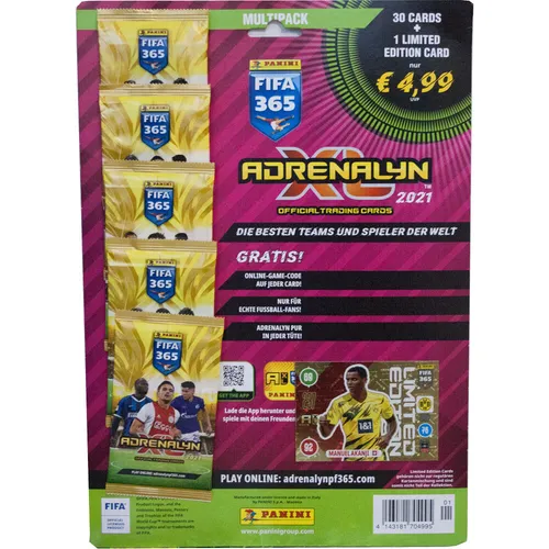 Panini AdrenalynXL Fifa 365 2021 Trading  Cards - 1 Multipack (zufällige Auswahl