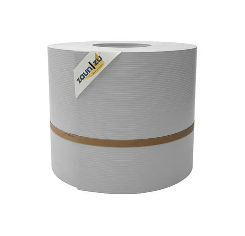 zaunzu Sichtschutzstreifen Rille Maxi - 24cm hoch Lichtgrau, 50m für Doppelstabmatten - zaunzu® RILLE MAXI Sichtschutzstreifen – Ideal für breitere Stabmattenzäune. 50m x 24cm, witterungsbeständig, mit einfacher Montage. Verleihe deinem Zaun einen modernen Look und schütze deine Privatsphäre.