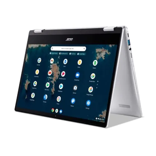 Acer Chromebook Spin 314 CP314-1HN-C6VB - 2-in-1 Convertible Laptop, vielseitig einsetzbar mit Touchscreen und langer Akkulaufzeit, perfekt für Schule und Freizeit.