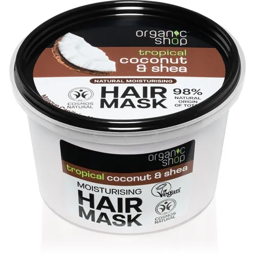 Organic Shop Natural Coconut & Shea intensive Haarmaske mit feuchtigkeitsspendender Wirkung 250 ml