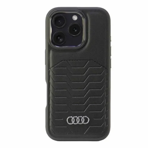 Audi iPhone 16 Pro Max Hardcase Hülle mit MagSafe - Taschen & Schutzhüllen, stylisches Hardcover in Schwarz, bietet optimalen Schutz und ist kompatibel mit MagSafe für einfaches Aufladen.