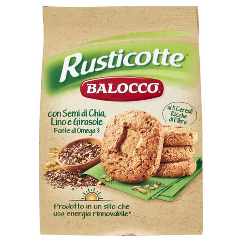 Balocco Rusticotte Integrali Vollkornkekse mit 5 Müsli biscuits cookies 700g