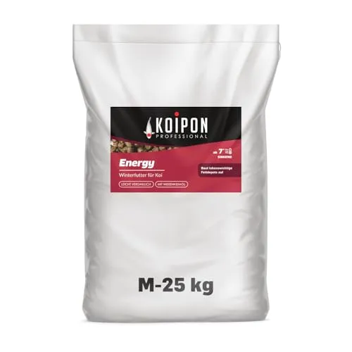 KOIPON Energy 25 kg Fischfutter Winter sinkend - Premium Teichfutter für Koi und Goldfische: Das KOIPON Energy Winterfutter sinkt langsam und unterstützt die Nährstoffaufnahme. Ideal für die Fütterung im Winter, sorgt es für eine optimale Energieversorgung.