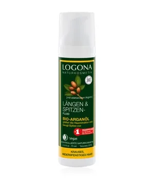 LOGONA Längen- und Spitzenfluid mit Bio-Arganöl - Pflegendes Fluid für krauses Haar: Verleiht seidigen Glanz, reduziert Frizz und Spliss. Zertifizierte Naturkosmetik für geschmeidiges, gesundes Haar – ganz ohne synthetische Duftstoffe.