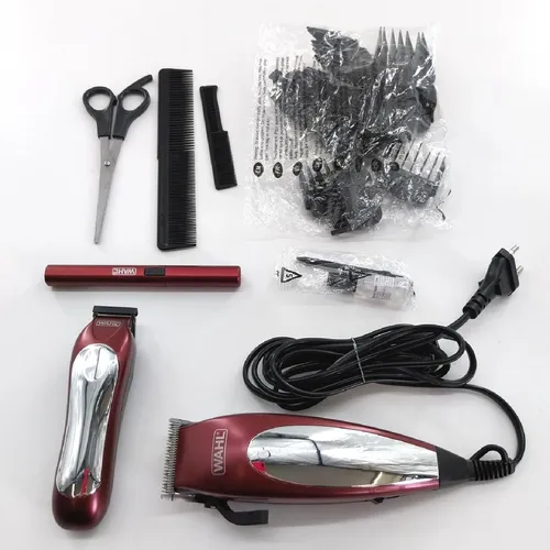 Wahl Rasierer 3in1 Schermaschine Pro Combo - Komplettes Herren Pflege-Set - Elektrische Rasierer: 3in1 Set mit kabelgebundener Schermaschine, Bartschneider und Trimmer für präzise Haarpflege und vielseitige Stylingmöglichkeiten.