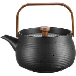 ASA Teekanne Japandi, Schwarz - Stilvolle Keramikkanne für Tee und Kaffee - Elegante Teekanne aus schwarzer Keramik mit 600 ml Fassungsvermögen, perfekt für Teeliebhaber und stilvolle Kaffeepausen.