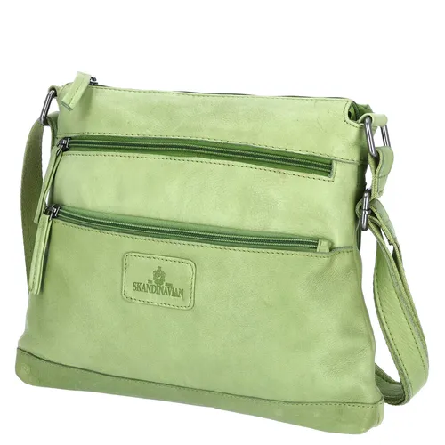 The Skandinavian Brand Leder Umhängetasche mixed - Elegante Umhängetasche aus hochwertigem Leder in Beige, ideal für Business und Freizeit. Mit Reißverschluss und kompakten Maßen für stilvolle Auftritte.