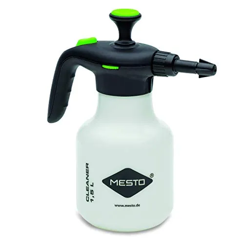 Mesto Drucksprüher Cleaner E1.5, 1,5 Liter - Gartenspinklergerät mit verstellbarer Düse und 3 bar Druck, ideal für Desinfektion und Reinigung, lösemittelbeständig für vielseitige Anwendungen.