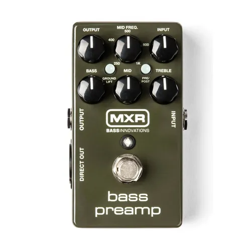 MXR M 81 Bass Preamp B-Stock - B-Stock, hochwertiger Bass Preamp und DI Box in einem, ideal für E-Bass mit flexibler EQ-Anpassung und True Bypass für optimalen Klang.