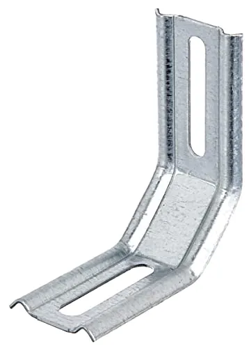 Alberts 341350 Verstellwinkel | zweimal 45°-Winkel, geprägt, mit Langloch | sendzimirverzinkt | 50 x 30 x 50 mm