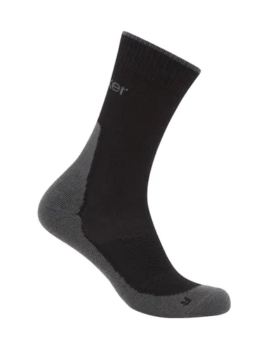 Icebreaker Herren Hike+ Light Crew Socken - Größe 44.5, Schwarz - Wandersocken mit anatomischer Form, verstärkten Bereichen und gezielter Polsterung für höchsten Komfort bei langen Outdoor-Abenteuern.