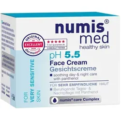 Numis Med pH 5.5 Gesichtscreme - Medizinische Hautpflege für empfindliche Gesichtshaut, pH-neutral, zieht schnell ein und versorgt die Haut langanhaltend mit Feuchtigkeit.