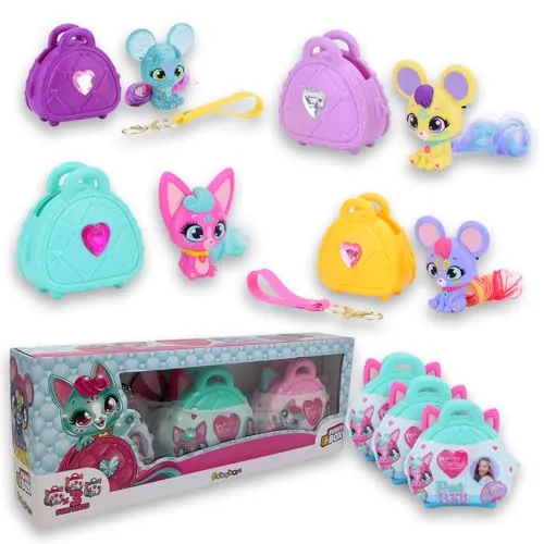 sbabam Funny Box My Little Princess Pet in My Bag, Bunte Mädchenhandtasche mit Welpe, der zur Haarspange Wird, 3-teilig, Mädchentasche zum Befestigen am Rucksack – Spiele für Kinder +3 Jahre