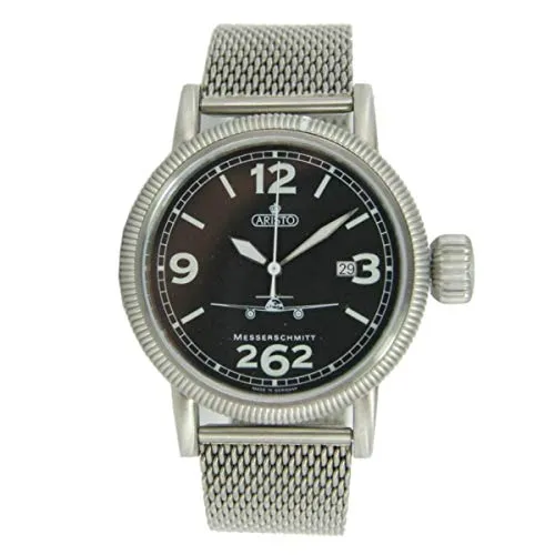 Messerschmitt 3H262-TT Herren-Armbanduhr mit Edelstahlband