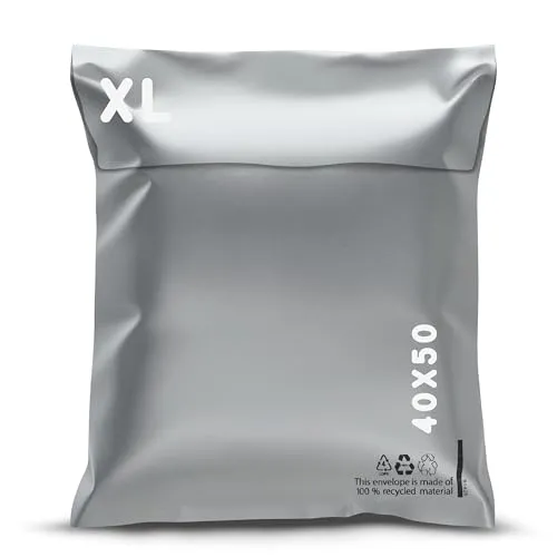RAGO® Versandtaschen Plastik Warensendung 20 Stück -XL- 40x50 cm Versandbeutel Selbstklebend und Blickdicht I Plastiktüten Verschließbar für Kleidung I Logistikverpackungen Transport