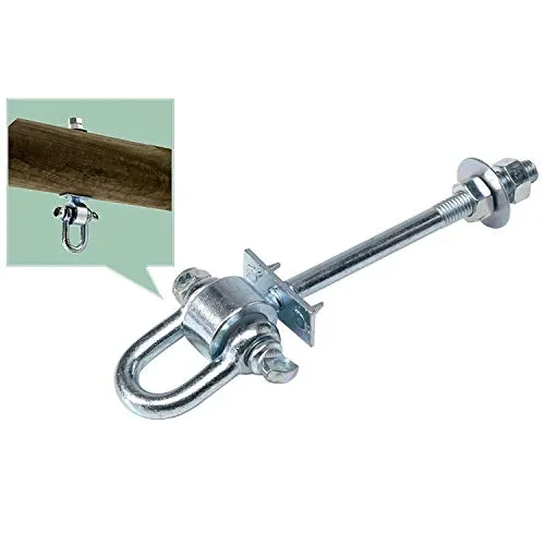 Loggyland Verzinkter Schaukelhaken für Schaukeln mit Bolzen M12, Länge 160 mm