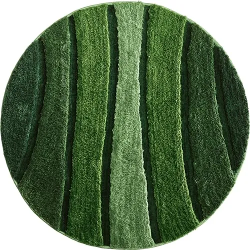 REDBEST Badematte Louisville rund grün 90 cm Ø in grün von REDBEST