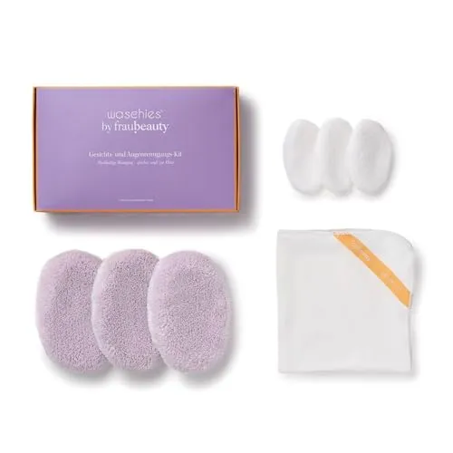 Waschies 7-tlg. Geschenkset by fraubeauty – Geschekbox mit Abschminkpads, Mini-Augenpads & Gesichtstuch – sanfte Gesichtsreinigung – waschbar, wiederverwendbar & nachhaltig - Alle Hauttypen
