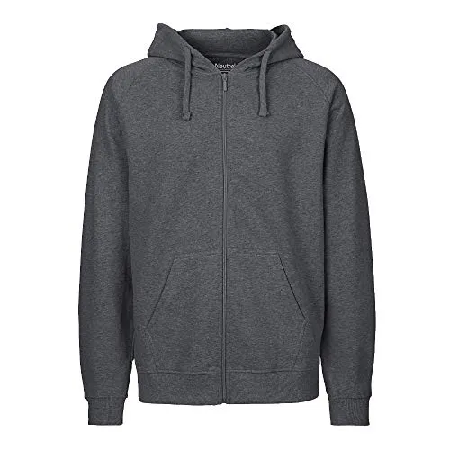Stylischer Mens Zip Hoodie - Kapuzenpullover für Herren aus 100% Bio-Baumwolle, für höchsten Tragekomfort und umweltfreundliche Produktion. Ideal für Freizeit und Sport, mit praktischen Details wie Kängurutasche und YKK-Reißverschluss.