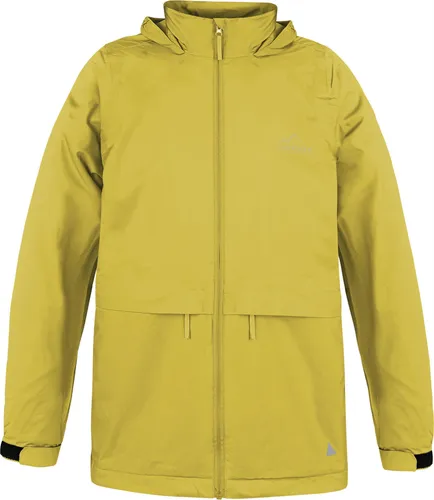 normani Kinder Regenjacke Taunton mit Fleecefutter, gelb, Größe M - Wasserdichte Softshelljacke mit verstellbarer Kapuze und reflektierenden Details. Ideal für Outdoor-Aktivitäten, atmungsaktiv und komfortabel für jedes Wetter.