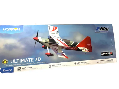 E-Flite Ultimate 3D Smart BNF Basic – 950mm mit AS3X und SAFE - RC Flugzeug mit exklusiver SAFE Technologie für sicheres Fliegen und schnelle Montage – ideal für Kunstflug und 3D-Funktionen!
