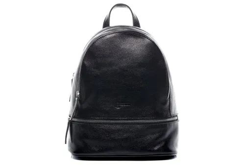 BACCINI Rucksack echt Leder schwarz - Eleganter Cityrucksack aus hochwertigem Echtleder, handgefertigt und ideal für Damen. Verstellbare Schultergurte und praktisches Handyfach, perfekt für unterwegs.
